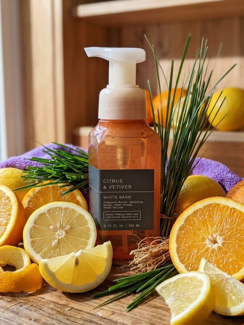 🍊🍋Bath & Body Works White Barn CITRUS & VETIVER Foaming Hand Soap NWT Rare🍋🍊